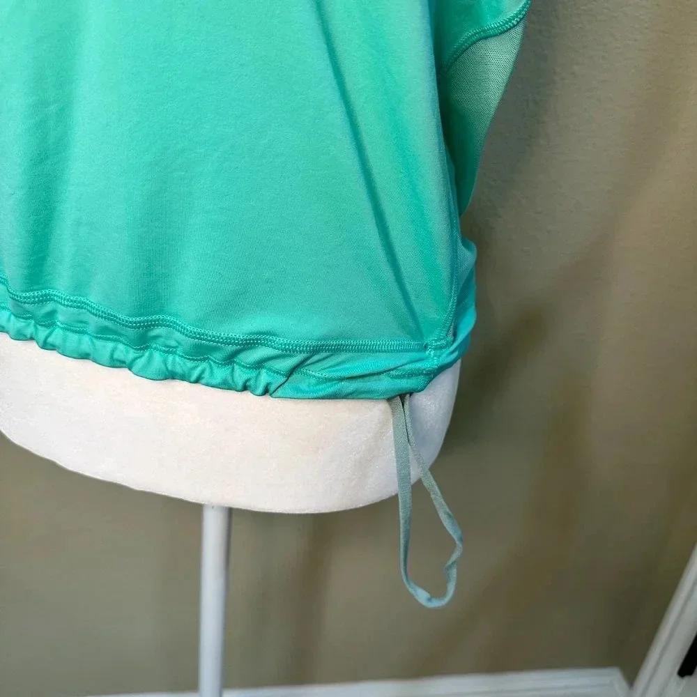 rare LULULEMON Mesh Back Drawstring Waist Athletic Tank Size 2-4